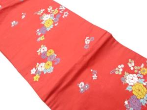 草花模様織出し名古屋帯